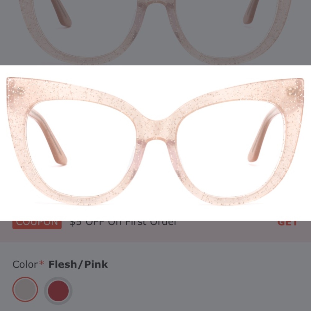 Glitter cat eye glasses👓